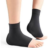 Copper Compression Achilles Support Sock – Silicone Gel Support For Tendonitis, Injury Recovery & Pain Relief – Lightweight, Breathable Compression For Swelling & Circulation – Wear Day & Night – L/XL