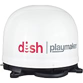 Winegard Dish Playmaker PL-7000 Satellite TV Antenna | Watch TV Anywhere, Portable, Durable, Automatic, Tailgating &amp; RV Use, DISH Compatible, White