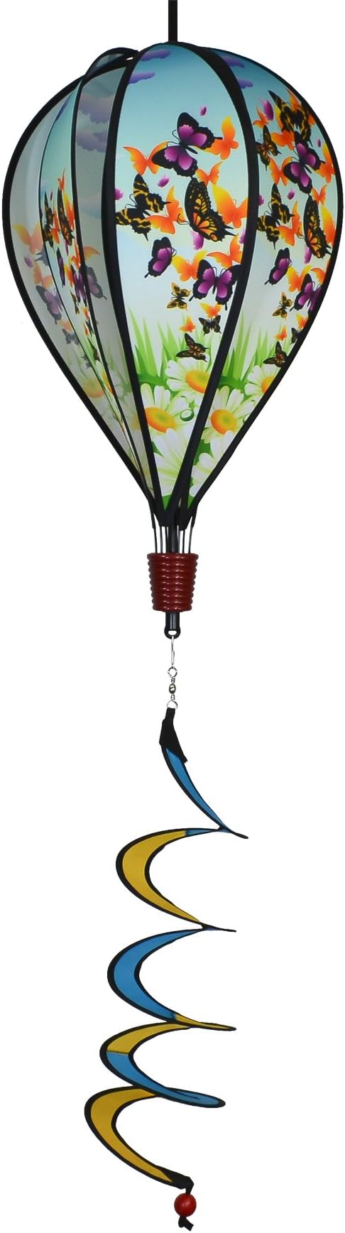 In the Breeze Butterfly Swarm 6-Panel Kinetic Hot Air Balloon Wind Spinner