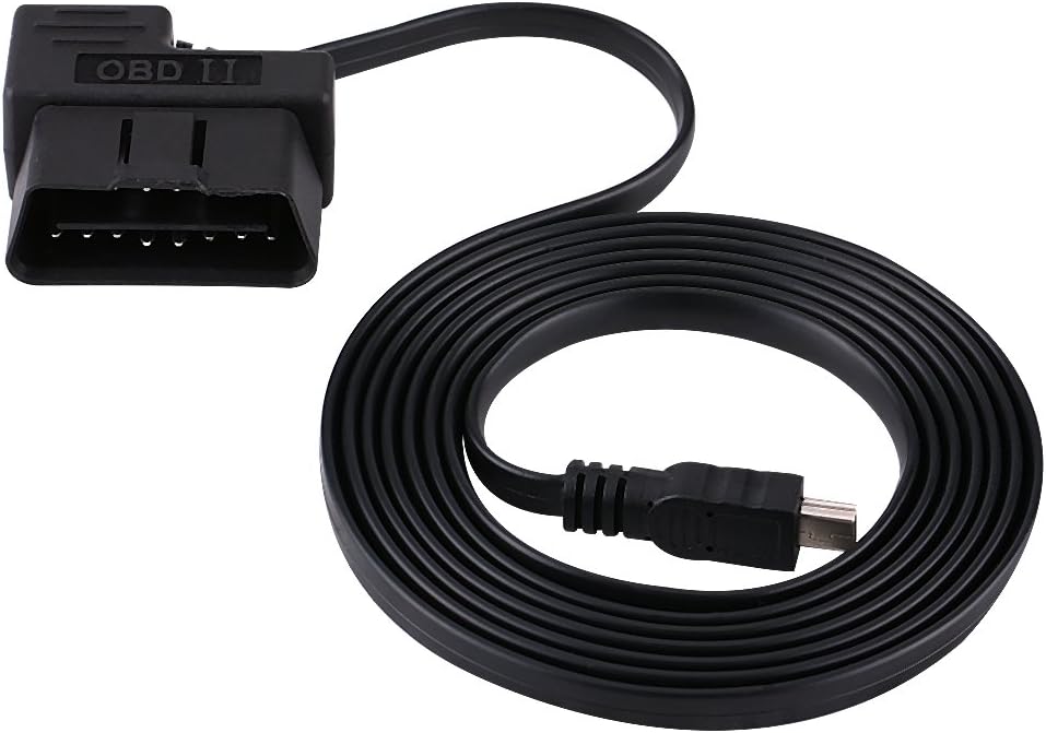 SANON Car OBD-II OBD2 EOBD 16pin Diagnostic Extension Adapter to Mini USB Cable 180cm