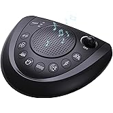 White Noise Machine, Portable Sleep Sound Machine with 24 Soothing Sounds, Timer & Memory Function, Headphone Jack, USB Charging, Powered by AC or Battery for Baby, Kids, Adults, Travel