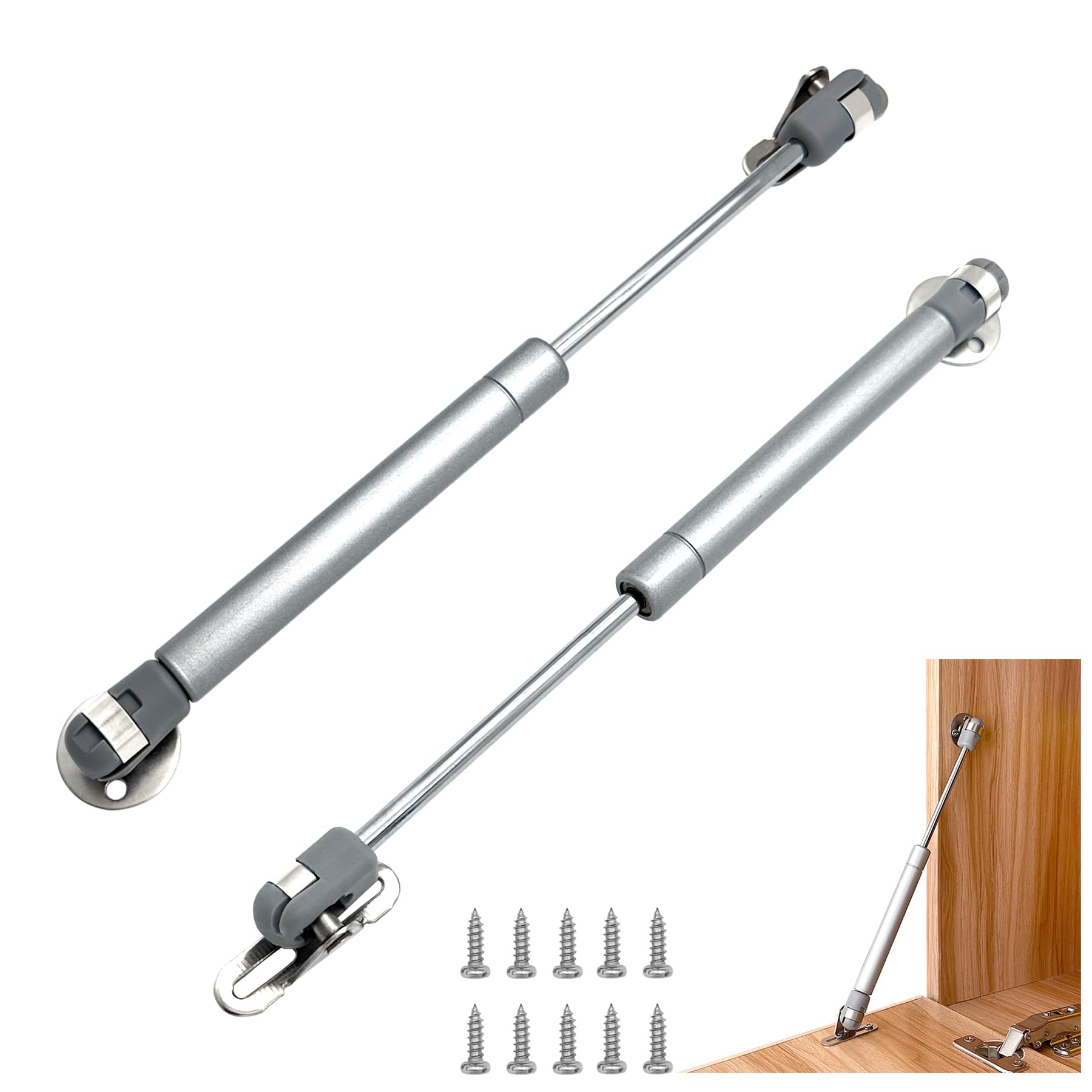 Photo 1 of ONLY ON IN PACKAGE ----------------------------------------------------------------------------------------------------------------------JinBoCheng 2 Pack 100N/22LBS Drop Down Gas Struts for Downward Flap lid Slowly Down,Spring Hinge, Downturn Door Buffer