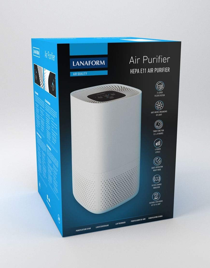 Lanaform La120209 45db White Air Purifier Amazon De Kuche Haushalt