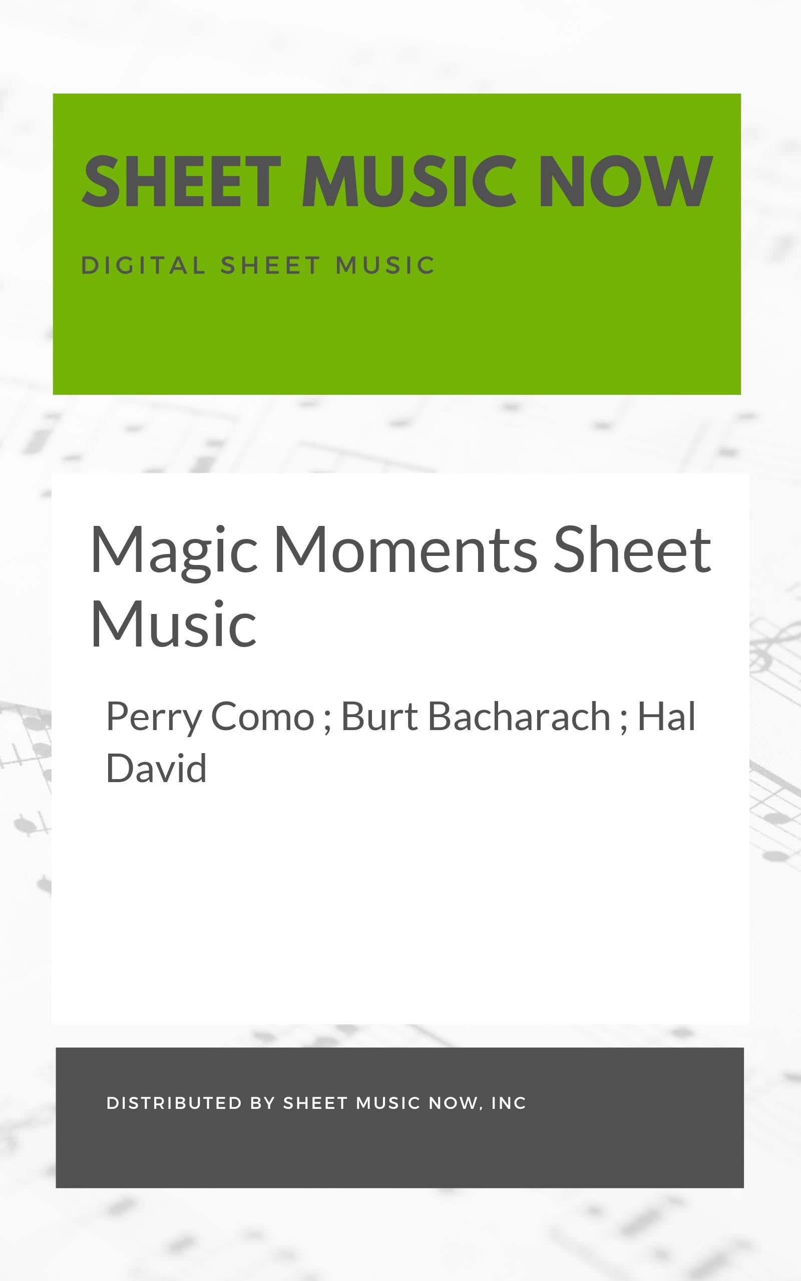 Magic Moments Sheet Music