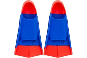 Pippia Kids Swim Training Fins, Soft Solicone Swimming Flippers, Comfortable Short Fins for Children Boys Girls and Beginners