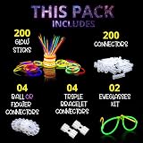 Ammy Glow 200 Premium Glow Sticks Party Pack 8 inch with Connectors Multi view 2