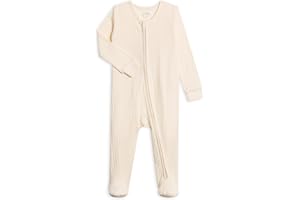 Colored Organics Baby Zip-Up Footed Sleeper with 2-Way Zipper - Newborn Organic Cotton Pajamas