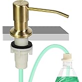 Soap Dispenser for Kitchen Sink, Built in Sink Soap Dispenser, Countertop Soap Dispenser Pump with 47" Extension Tube kit, No Need to Fill Little Bottle Again, Golden