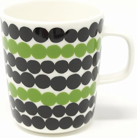 Amazon Co Jp Marimekko Siirtolapuutarha ドット柄 マグカップ ブラック グリーン 44 ホーム キッチン