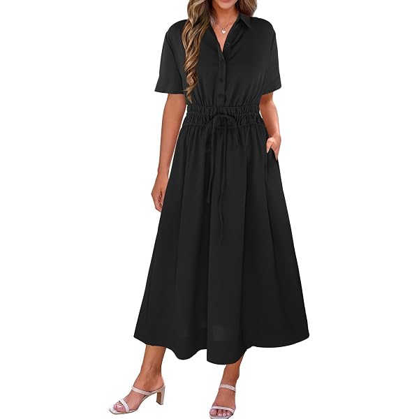 Amazon.com: Womens Midi Long Sleeve A-line Swing Hoodie Dress, Drawstring  Solid Elastic Waist Modest Sweatshirt Long Dresses with Pockets Black :  Clothing, Shoes & Jewelry