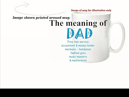The Lazy Cow El Significado de Dad Sarcastic – Taza de cerámica Apto para lavavajillas