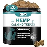Hemp Calming Chews for Dogs, Dog Calming Treats Anxiety Relief 100% Golden Ratio of Natural Ingredients Calming Dog Treats, A