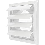 White Exhaust Hood Vent 5'' Inch with Built-in Pest