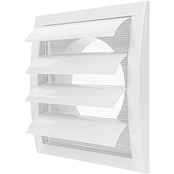 White Exhaust Hood Vent 5'' Inch with Built-in Pest