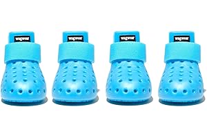 Wagwear WagWellies Mojave Dog Boots - Paw Protection from Hot Pavement, Sharp Objects, Dirt, Toxins | Well-Ventilated, Easy-Clean - Cobalt Blue L