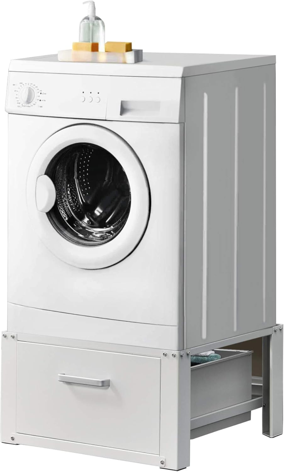 Support Réglable 3 Hauteurs Pour Lave-linge Et Sèche-linge - Charge Jusqu'à 350 Kg (Noir)