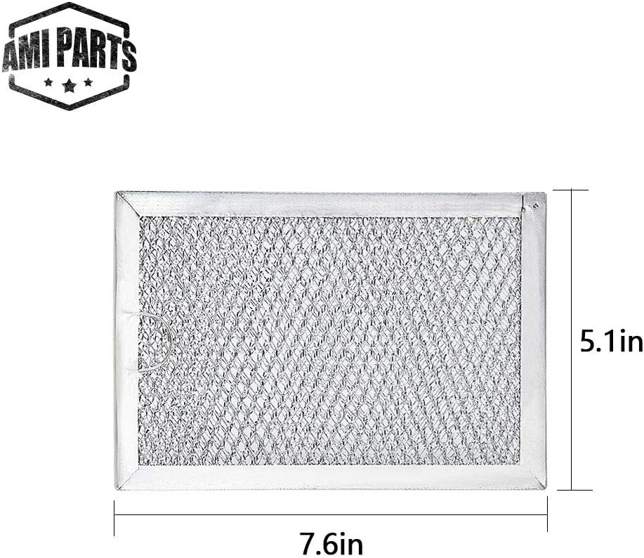 WB06X10309 Filter Microwave oven Grease Filter [ Packed In Box] Compatible with GE Microwave Filter Replacement Parts by AMI - 7-5/8 x 5 x 3/32 Inch 2 Packs: Appliances
