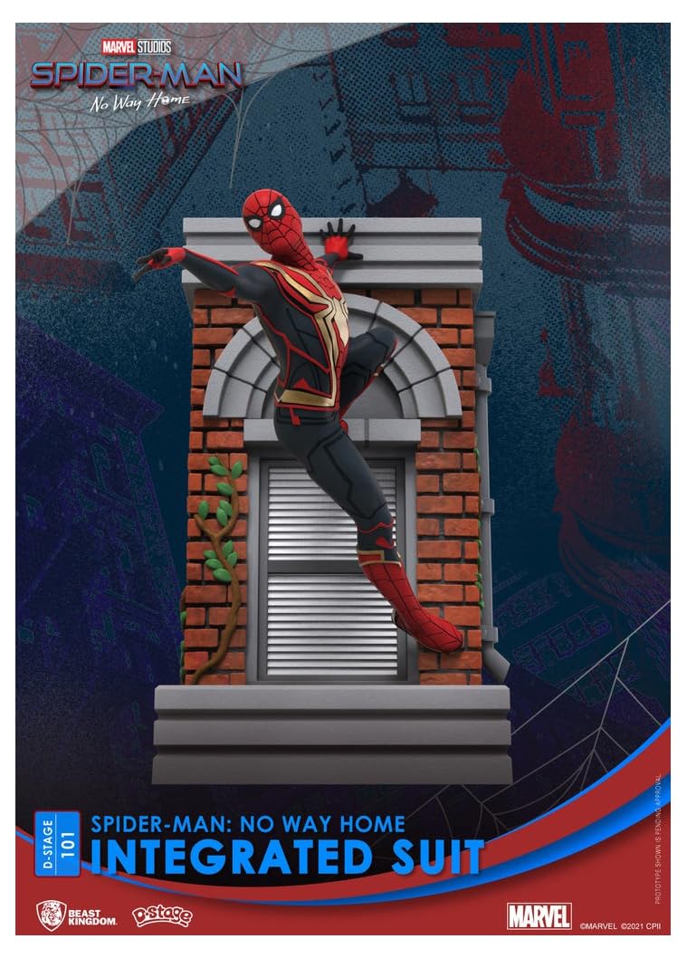 Beast Kingdom Spider-Man: No Way Home: Integrated Suit DS-101 D-Stage Diorama Statue,Multicolor