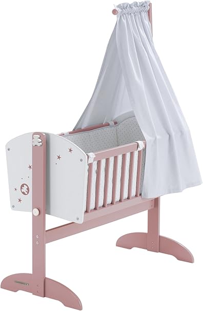 Soliving Doudou Berceau Bebe Bois Rose 105 5 X 145 X 54 Cm Amazon Fr Cuisine Maison