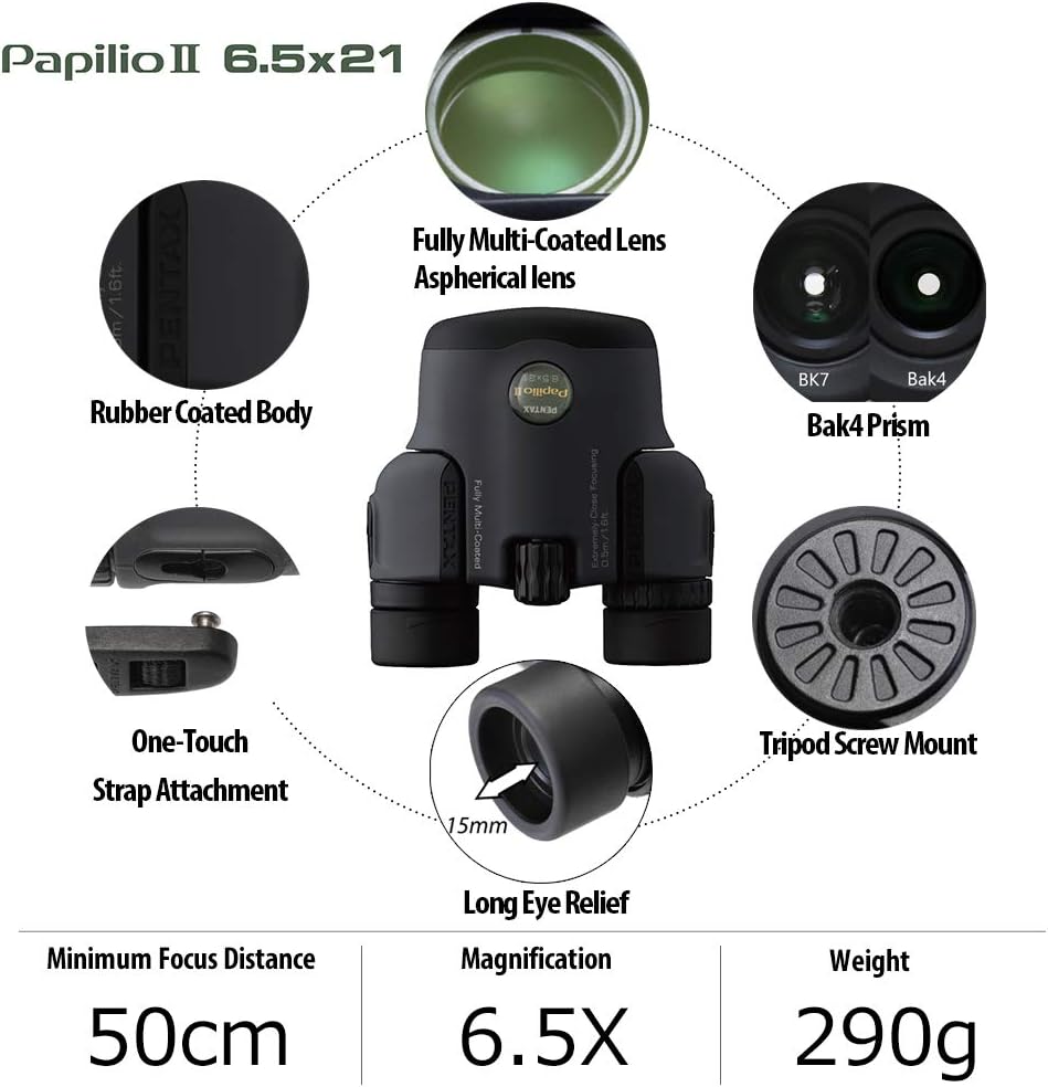 pentax papilio ii 6.5 x21 binoculars
