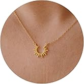 LLWOM Gold Necklace for Women-14k Gold Plated Infinity Necklace Star Of David Necklace Evil Eye Cross Pendants Heart Dainty Gold Necklace For Women