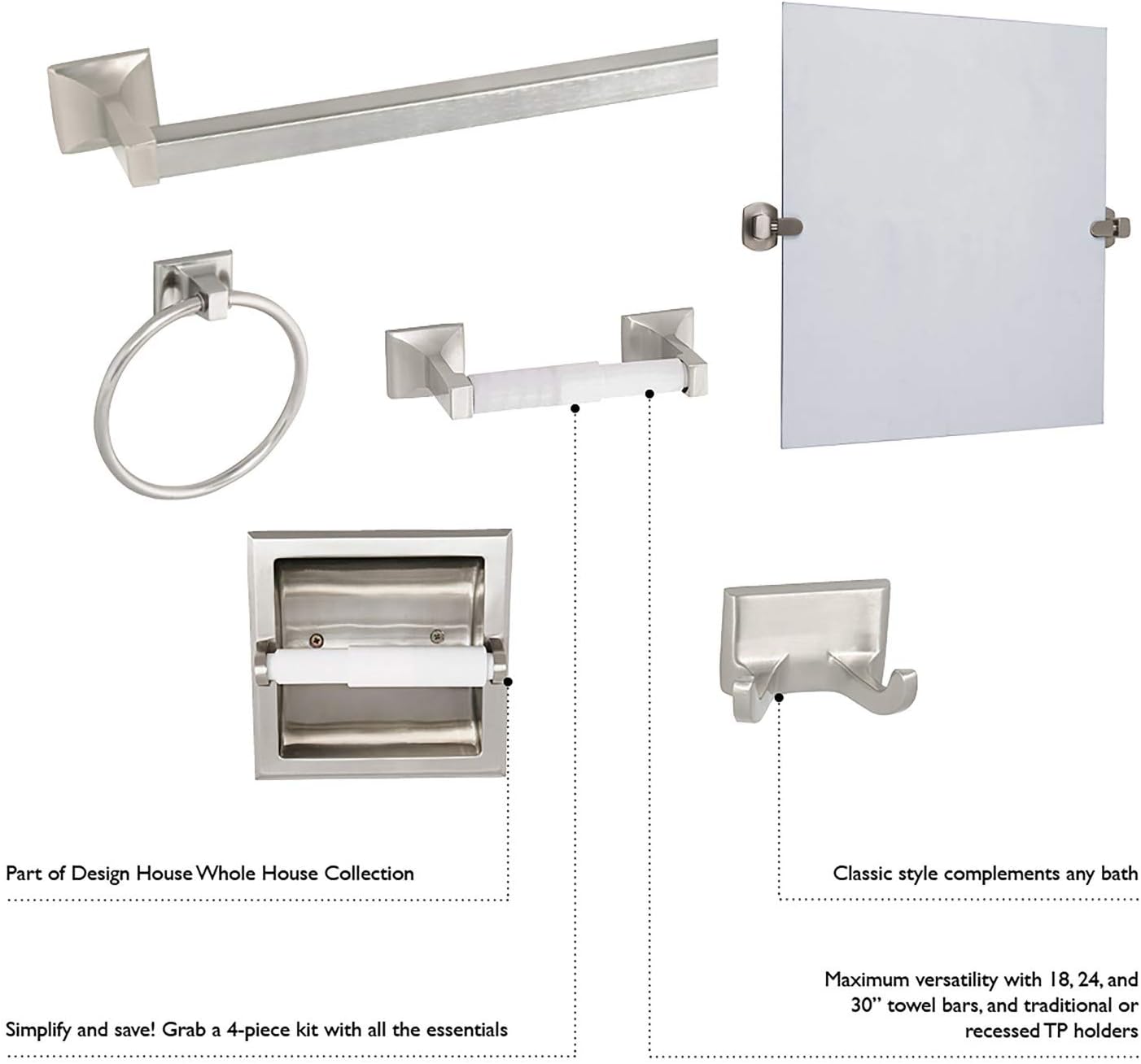 Design House 533091 Millbridge, Towel Ring, Polished Chrome - - 