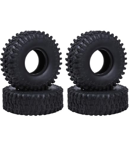 4PCS 1.9" Metal Beadlock Wheel Rims For 1/10 RC Crawler - Titanium Black Heavy Duty Rims
