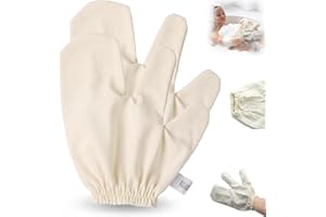Garshana Raw Silk Gloves, Massage Gloves Massage, Body Exfoliating Glove, Exfoliating Bath Scrubbing Glove for Dry Brushing