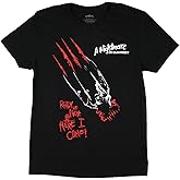 A Nightmare On Elm Street Men's Ready Or Not Claw Glove Adult Short Sleeve T-Shirt (Medium) Black