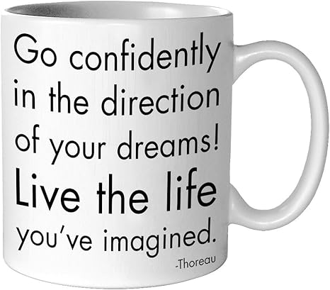Amazon Com Quotable Go Confidently Mug Kitchen Dining