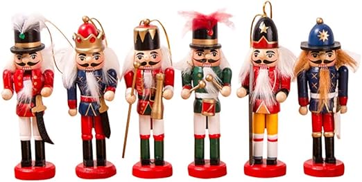 Amazon Com Forshe Christmas Nutcracker Ornaments Set Wooden