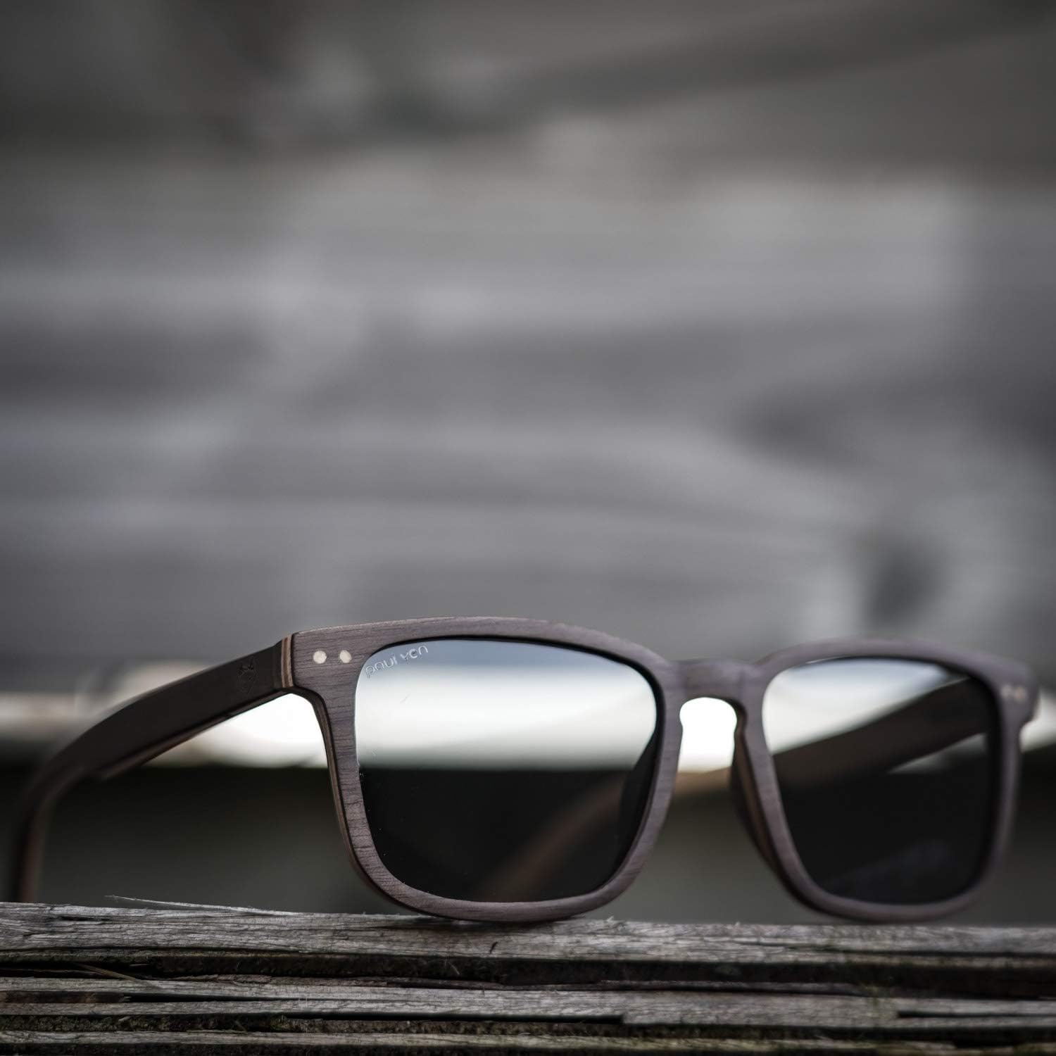 Walnut Wooden Mens and Womens Sunglasses with Polarised Lenses by Paul Ven