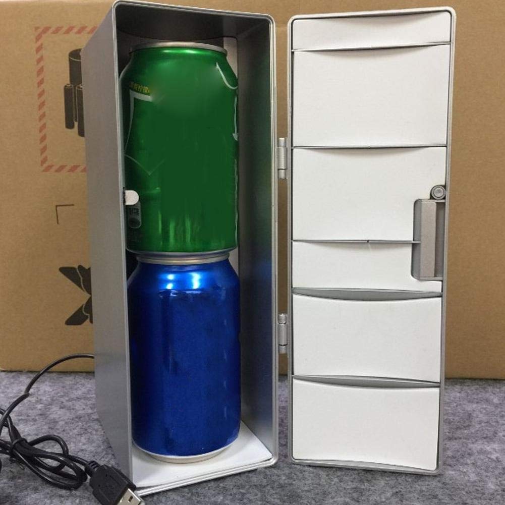 Diydeg Small Fridge Freezer, Mini Fridge Freezer, Versatile Portable USB Refrigerator for Home or Of