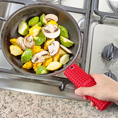 ORBLUE Silicone Cast Iron Skillet Handle Cover Red Cast Iron Freaks
