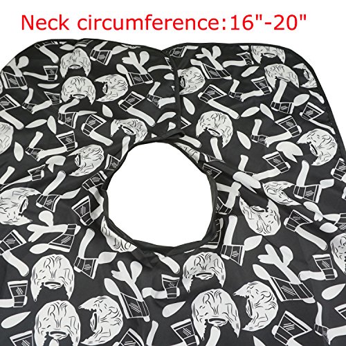 Colorfulife Beard Catcher Cape Apron Beard Trimming Bib Aprons for Shaving ,Hair Clippings Grooming Capes Cloth (Black) - Thumbnail 3