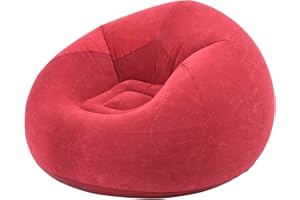 Bean Bag Chair, Inflatable Chair Washable Plush Beanbag Outdoor Bean Bag Chair for Kids and Teens Soft Flocked Cloth Bean Bag