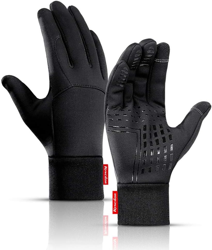 Lukame Heated in Winter All 'Open Waterproof Gloves Touch Screen Skiing Cycling Wind Full Finger Sports Gloves, Silicone(XL)