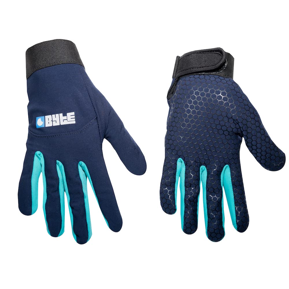BYTE SKIN HOCKEY GLOVE NAVY TEAL (EXTRA SMALL)