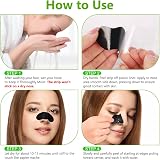 ACWOO Nose Strips 60Pcs Pore Strips Blackheads Deep Cleansing Removes Dirt view 5