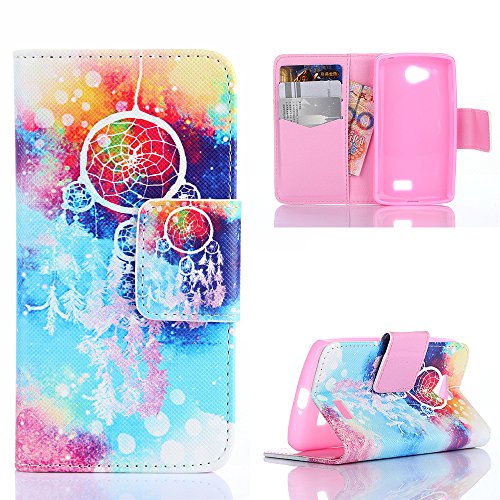 Yakamoz Colorful Dream Catcher Dreamcatcher Leather Flip Card Slots Wallet Stand Case for LG Optimus F60, LG Transpyre, LG Tribute LS660 with Free Screen Protector & Stylus Pen