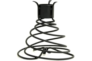 Achla Designs GBS-10 Helix Gazing Ball Wrought Iron Globe and Toadstool Stand, Black