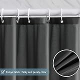 Furlinic Shower Curtain Mould Proof Waterproof Polyester 33x72 Inch Dark Grey view 3