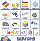 V B 2022 Upgraded 30 Pcs Fidget Toys Pack Sensory Autism ADHD Multicolor view 2