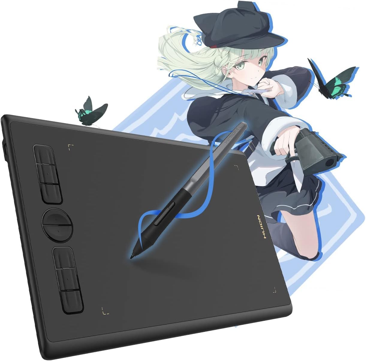 HUION Inspiroy H580X Graphic Drawing Tablet, 8x5 Inch Digital Graphics Tablet, Compatible with Android, with 8 Express Keys, Ideal for Painting, Home-Office & E-Learning