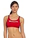 Speedo womens Guard Swimsuit Sport Bra Endurance - Manufacturer Discontinued fashion bikini tops, Speedo Red, Medium US