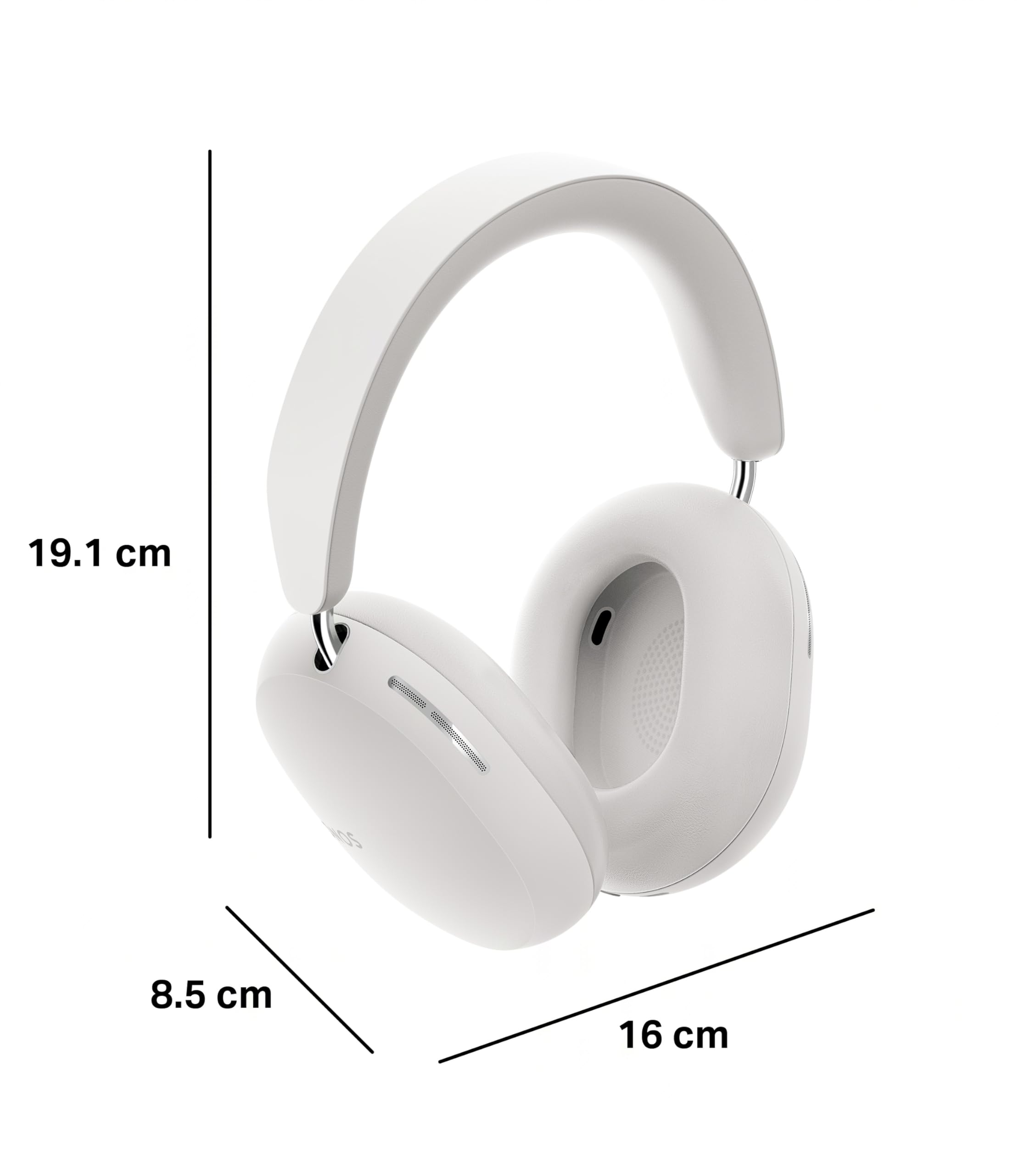 Sonos Ace - Kabelloser Bluetooth-Kopfhörer mit Geräuschunterdrückung - Bis zu 30 Stunden Akkulaufzeit - Spatial 3D Audio - Dynamic Head Tracking - Weiß 3