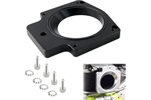 BAGARAATAN 102mm Throttle Body Spacer Adapter Plate Kit，Aluminum LS Aluminum Throttle Body Spacer Adapter Plate Fits GM LS1 LS2 LS6 LS7 LSX LS Engine