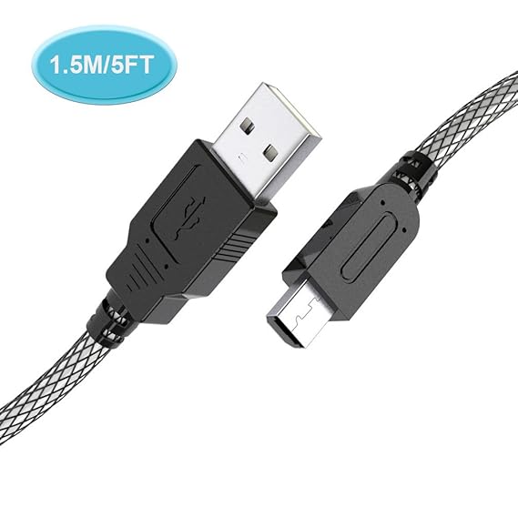 2DS Charger Cable 6amLifestyle 1.5M USB Charging Cord Compatible with