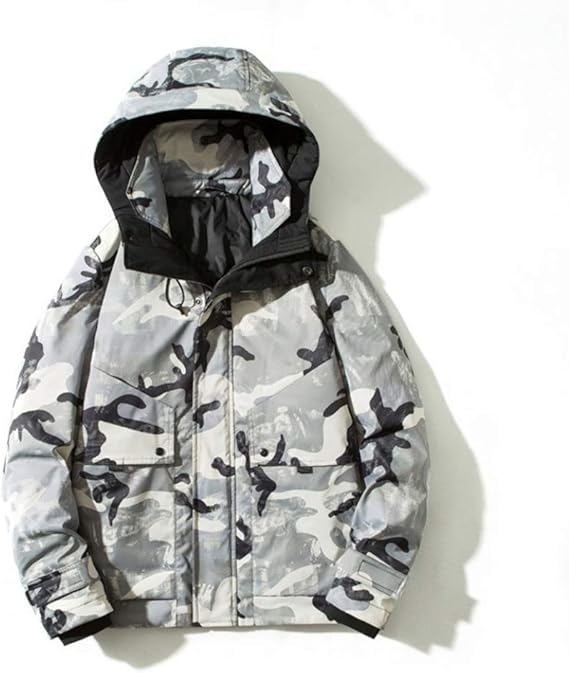 Amazon ダウンジャケット メンズ 冬服 厚手 アウター ショート丈 中綿 フード付き 防風 防寒 暖かい 保温 アウトドア カジュアル 迷彩柄 おしゃれ かっこいい 大きいサイズ 6サイズ展開 コート ジャケット 通販