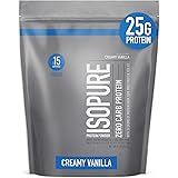 Isopure Creamy Vanilla Whey Isolate Protein Powder with Vitamin C & Zinc for Immune Support, 25g Protein, Zero Carb & Keto Fr